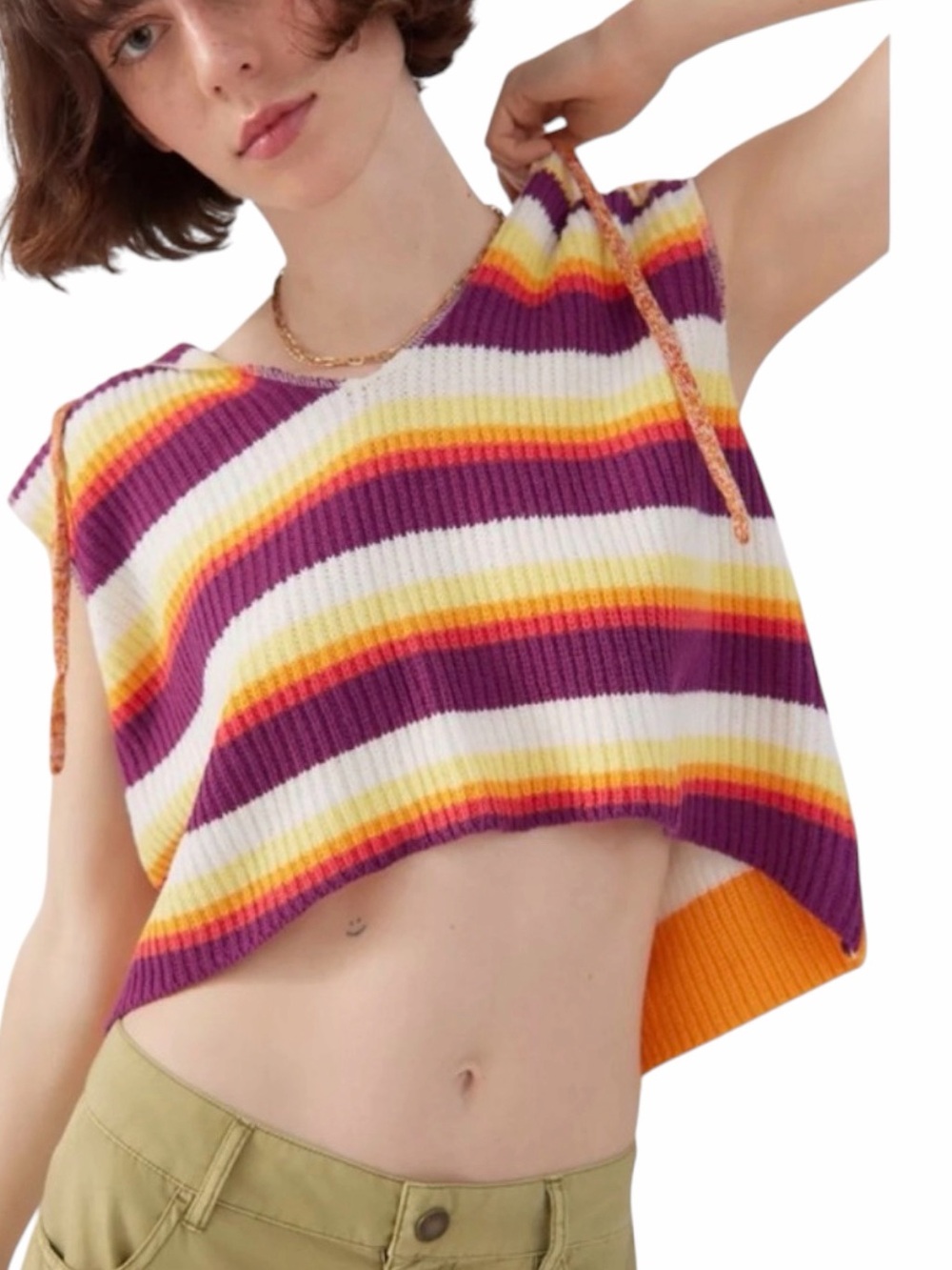 NWT Urban Outfitters BDG Striped Reid sweater vest size large